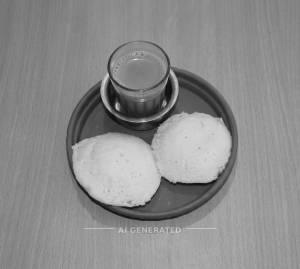 Snow idli [2 pieces] + Traditional tea