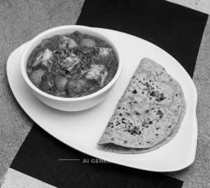 Paneer Do Pyaza + Tawa Roti (1 Piece)