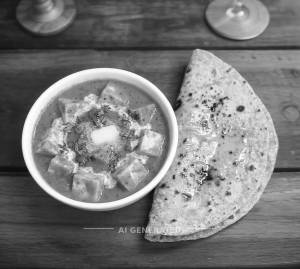 Paneer butter masala(8pc) + Butter tawa roti (1 piece)