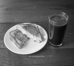 Cheese Grilled Sandwich + Beetroot Juice