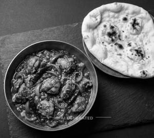 Chicken Chilli Bonless Gravy + Plain Naan [Full] (1 piece)