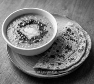 Butter dal tadka + Tawa paratha (1 piece)