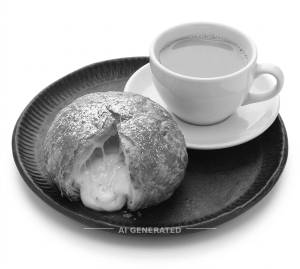 Korean Cheese Bun + Tea