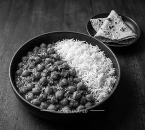 Chole Chawal + Tawa Roti (2 Pieces)
