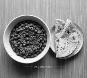 Chhole masala [300gms] + Plain tawa roti (2 pieces)