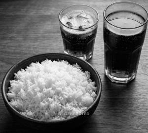 Plain Rice + Soft Drinks (Big / Small)