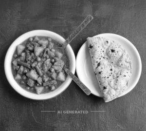 Mix Veg Curry + Pulka 1 (1 Piece)