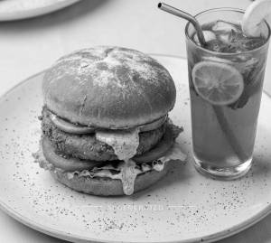 Veg Aloo Tikki Burger + Lemon Ice Tea