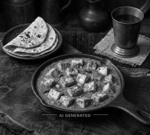 Normal Paneer Curry + Ata Roti (2 Pieces)