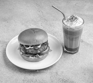Aloo Tikki Burger + Cold Coffee