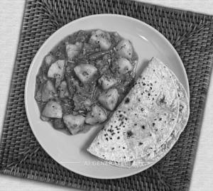 Aloo Tamatar + Tawa Roti (2 pieces)