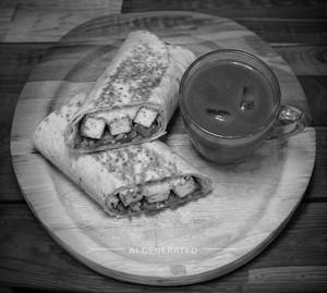 Paneer Cheesy Wrap + Plain Cold Coffee