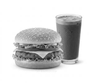 Cheese Burger + Cold Coffee