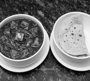 Paneer Chilli Gravy + Plain Roti[No Onion No Gralic] (1 Piece)