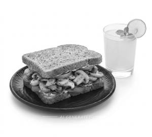 Mushroom Sandwich + Lime Juice
