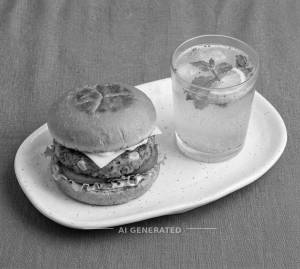 Veg Burger + Shikanji