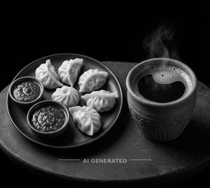 Veg Momos + Hot Coffee