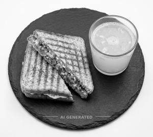 Veg Grilled Sandwich + Fresh Lime        