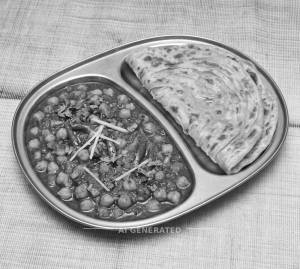 Chana Masala + Plain Paratha (2 pieces)