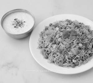 Veg Pulao + Lassi