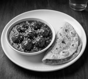 Veg Manchurian Gravy + Tawa Roti per pcs (2 pieces)