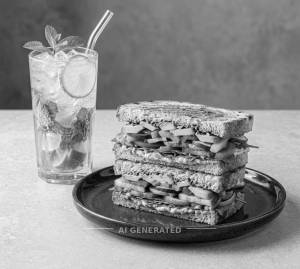 Veg sandwich + Lime mint mojito