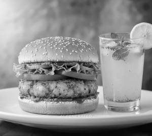 Aloo Tikki Burger + Masala Lemonade