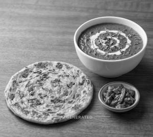 Maah Dal Makhani + Piyaj Paratha (1 Piece)