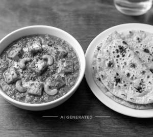 Kaju Paneer + Large Tawa Roti (1 piece)