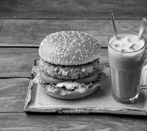 Veg Delight Burger + Cold Coffee
