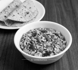 Egg Tadka + Roti . (2 pieces)