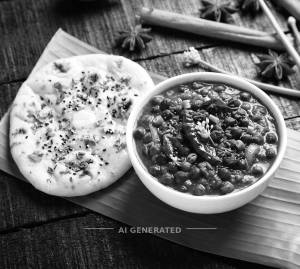 Kadala Curry + Butter Kulcha (1 piece)