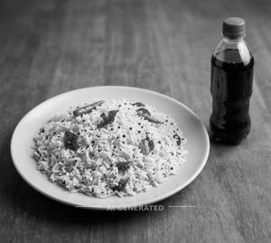Lemon rice + Plain cold drinks