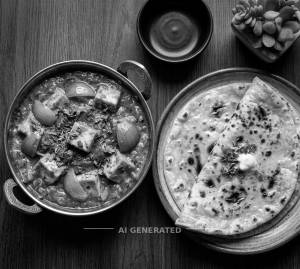 Paneer do pyaaza + Tawa butter roti (1 piece)