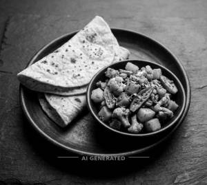 Mix Bhaja + Roti(2 Pieces)