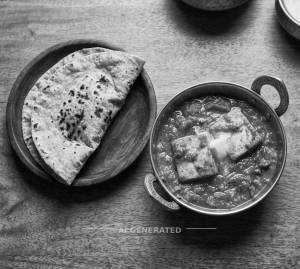 Paneer Kadhai + Tawa Roti (2 pieces)