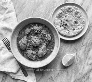 Chicken Curry + Tawa Roti (1 Piece)