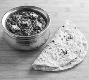 Palak Paneer + Rumali Roti (1 piece)