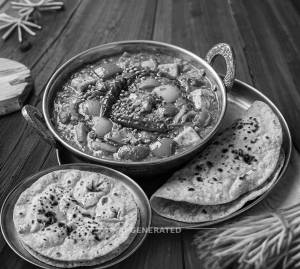 Kadai Paneer + Tawa Roti (2 pieces)