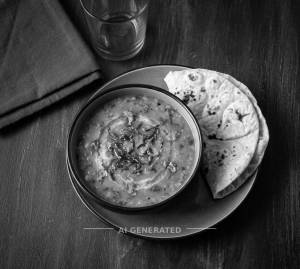 Dal Fry + Plain Roti (2 Pieces)
