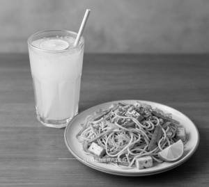 Mix noodles + Fresh lime juice
