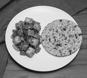 Cheese Chilli + Missi Roti (1 piece)