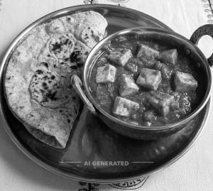 Paneer Masala + Tandoori Roti (1 piece)