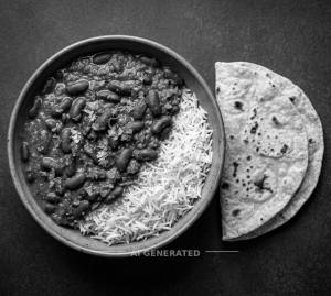 Rajma Chawal + 4 Tawa Roti