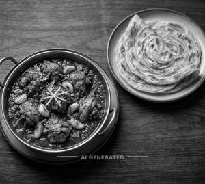 Chicken Garlic Masala Gravy + Special Parotta (1 Piece)