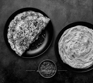 Chinese Masala Omelette + Wheat Parotta (1 Piece)