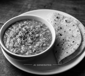 Dal Fry + Tawa Roti (2 pieces)