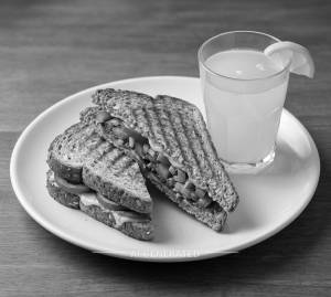 Veg grilled sandwich + Lemon juice