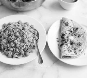 Chana Rice + Tawa Butter Roti (1 piece)