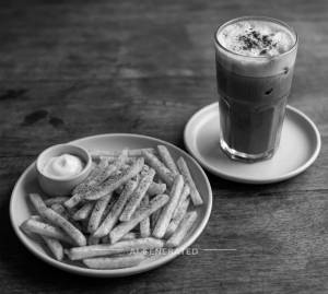 Peri Peri Fries + Cold Coffee